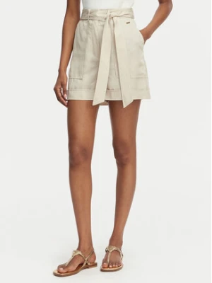 Guess Szorty materiałowe W5GD1R WG4C2 Beżowy jasny Regular Fit