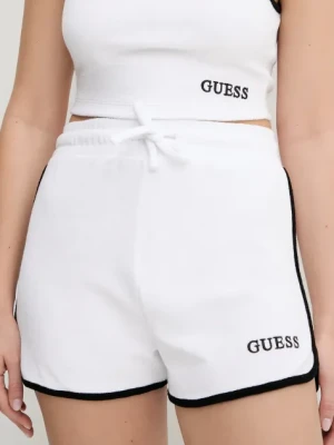 Guess szorty plażowe kolor biały E5GD08 KCQV1