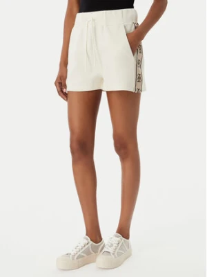 Guess Szorty sportowe Britney V3GD13 KB3P2 Écru Loose Fit