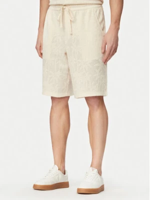 Guess Szorty sportowe F6GD03 kremKG362 Kremowy Regular Fit