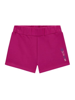 Guess Szorty sportowe K6GD03 KA6R4 Różowy Regular Fit