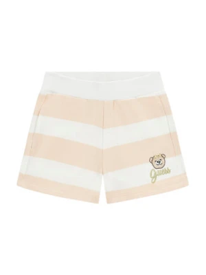 Guess Szorty sportowe K6GD04 KBOR4 Beżowy jasny Regular Fit