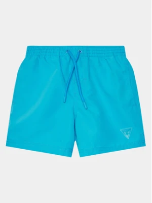 Guess Szorty sportowe L4GZ06 WG282 Niebieski Regular Fit