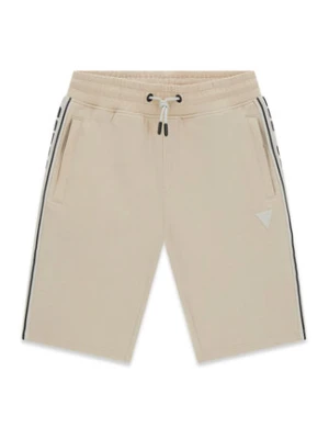 Guess Szorty sportowe L6GD17 K6ZS1 Beżowy Regular Fit