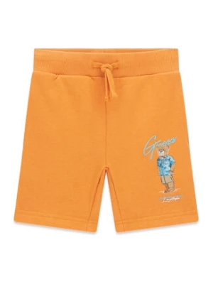 Guess Szorty sportowe N6GD04 KA6R4 Pomarańczowy Regular Fit