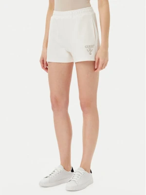 Guess Szorty sportowe V5GD19 KC3D2 Écru Relaxed Fit Kremowy
