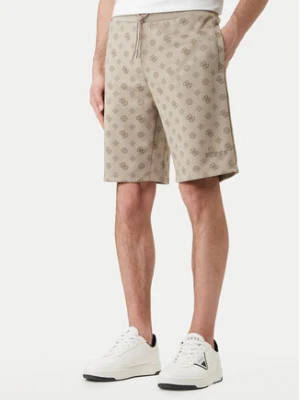 Guess Szorty sportowe Z6GD03 K2851 Beżowy Regular Fit