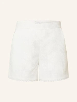 Guess Szorty Z Tweedu Eulalie Z Brokatową Nicią weiss