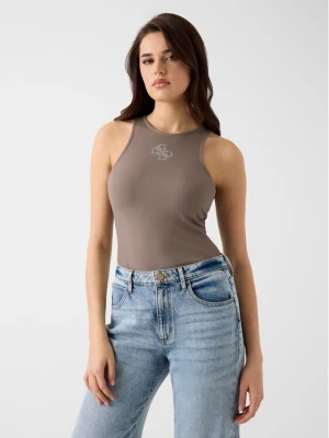 Guess T-Shirt 180724 Brązowy Classic Fit