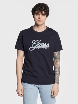 Guess T-Shirt 3D Embro M3GI25 K8FQ4 Granatowy Regular Fit