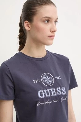 Guess t-shirt 4G damski kolor granatowy V5RI05 J1314