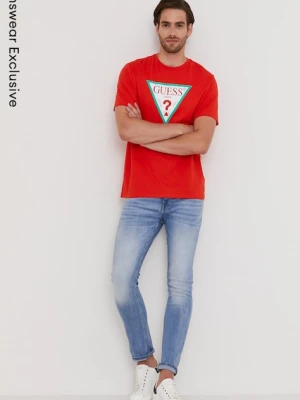 Guess T-shirt pomarańczowy