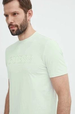 Guess t-shirt ALPHY męski kolor zielony z aplikacją Z2YI11 J1314