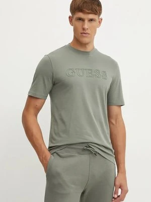 Guess t-shirt ALPHY męski kolor zielony z aplikacją Z2YI11 J1314