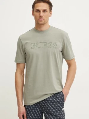 Guess t-shirt ALPHY męski kolor zielony z aplikacją Z2YI11 J1314