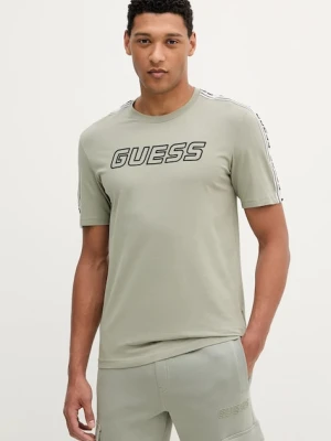 Guess t-shirt ARLO męski kolor brązowy z aplikacją Z4GI18 J1314