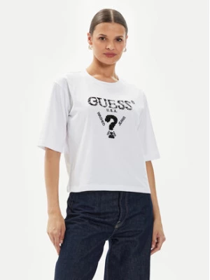 Guess T-Shirt Aurelie V4YI06 I3Z14 Biały Boxy Fit