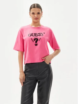 Guess T-Shirt Aurelie V4YI06 I3Z14 Różowy Boxy Fit