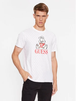 Guess T-Shirt Banksy M3BI98 JR06K Biały Slim Fit