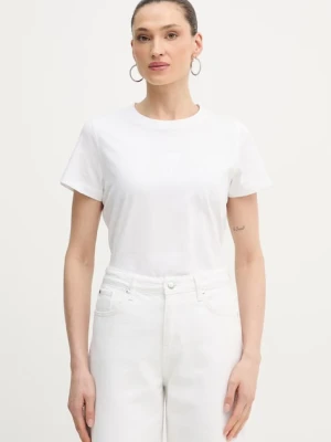 Guess t-shirt basic damski bawełniany biały