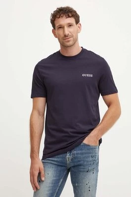 Guess t-shirt bawełniany 3-pack męski kolor granatowy z nadrukiem U4YG52 KCAM1