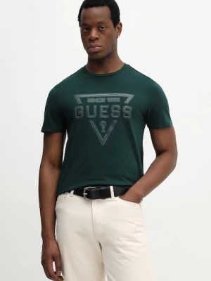 Guess t-shirt bawełniany zielony
