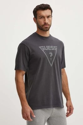 Guess t-shirt bawełniany ALINO męski kolor szary z nadrukiem Z4YI00 I3Z14