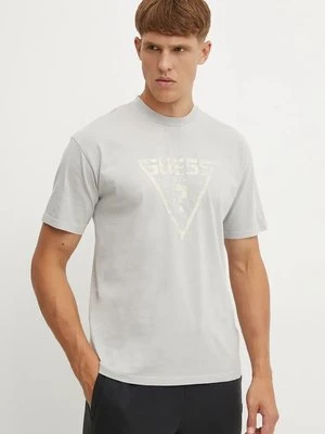 Guess t-shirt bawełniany ALIOTH męski kolor szary z nadrukiem Z4BI05 K8FQ4