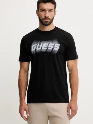 Guess t-shirt bawełniany ASCANIO męski kolor czarny z nadrukiem Z5YI12 I3Z14