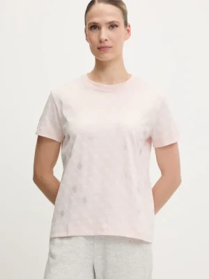Guess t-shirt bawełniany CHRYSANTA damski kolor różowy V5GI16 I3Z14