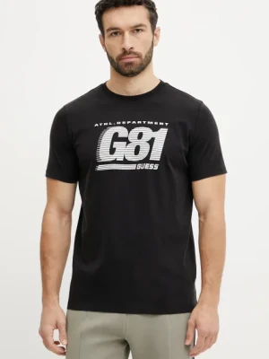 Guess t-shirt bawełniany CORMS męski kolor czarny z nadrukiem Z5GI06 I3Z14