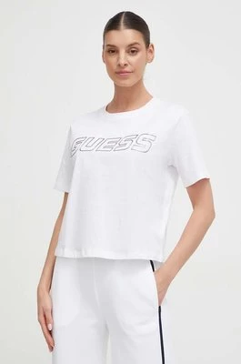 Guess t-shirt bawełniany KIARA damski kolor biały V4GI18 I3Z14