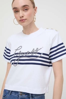 Guess t-shirt bawełniany MARINA damski kolor biały W4GI18 K8FQ4