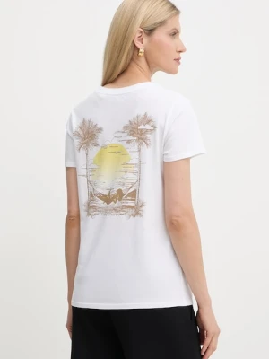 Guess t-shirt bawełniany damski kolor biały W5YI35 K9RM1