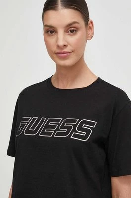 Guess t-shirt bawełniany KIARA damski kolor czarny V4GI18 I3Z14