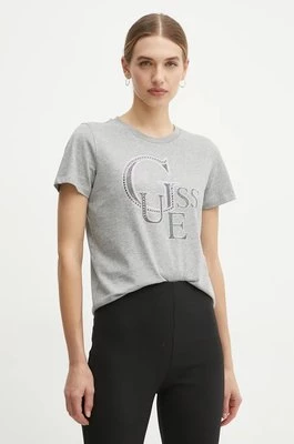 Guess t-shirt bawełniany damski kolor szary W4BI16 I3Z14