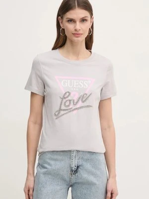 Guess t-shirt bawełniany damski kolor szary W5RI10 I3Z14