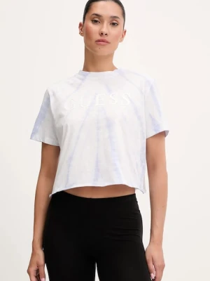 Guess t-shirt bawełniany GENZIANA damski kolor niebieski V5GI19 I3Z14