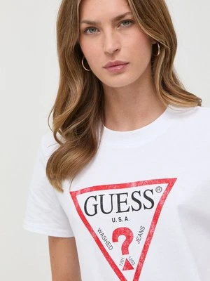 Guess t-shirt bawełniany kolor biały W2BI69 K8FQ1