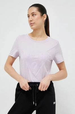 Guess t-shirt bawełniany ADELE kolor fioletowy V2YI07 K8HM0