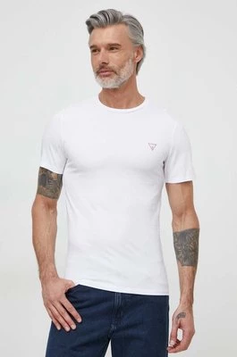 Guess t-shirt bawełniany męski kolor biały gładki M2YI36 I3Z14