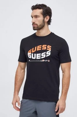 Guess t-shirt bawełniany DALACH męski kolor czarny z nadrukiem Z4RI03 I3Z14