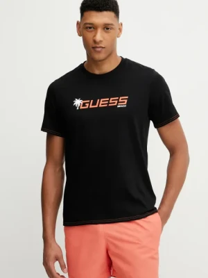 Guess t-shirt bawełniany męski kolor czarny z nadrukiem F5GI06 I3Z14