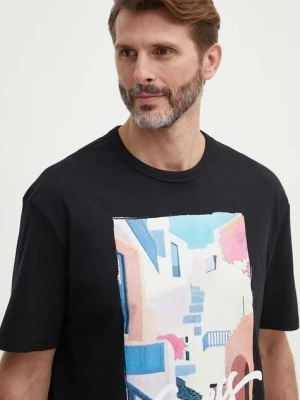 Guess t-shirt bawełniany męski kolor czarny z nadrukiem M4GI23 K8FQ4