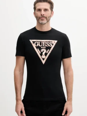 Guess t-shirt bawełniany męski kolor czarny z nadrukiem M5GI06 I3Z14