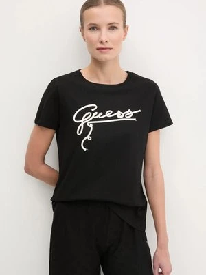 Guess t-shirt bawełniany MISTY damski kolor czarny V5RI15 I3Z14