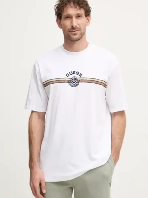 Guess t-shirt bawełniany MOJO męski kolor biały z nadrukiem Z5RI02 I3Z14