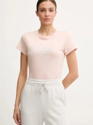 Guess t-shirt bawełniany NARCISO damski kolor pomarańczowy V5GI10 K9RM1