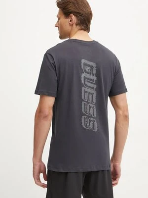 Guess t-shirt bawełniany THONY męski kolor szary z nadrukiem Z4YI02 I3Z14