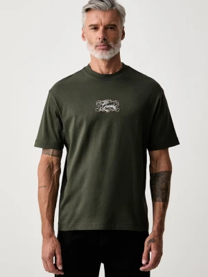 Guess T-shirt bawełniany zielony